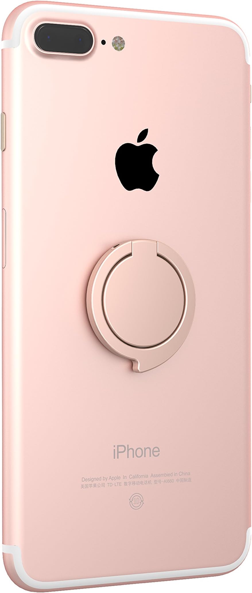 Kronya® | 360 ° rotatable smartphone finger holder | Car Finger Fitness Grip Holder Mount Cell Phone Ring Ring Holder Sport Stand Tablet Apple iPhone iPad 7 8 10 X Samsung Galaxy S8 3 (Rose Gold)