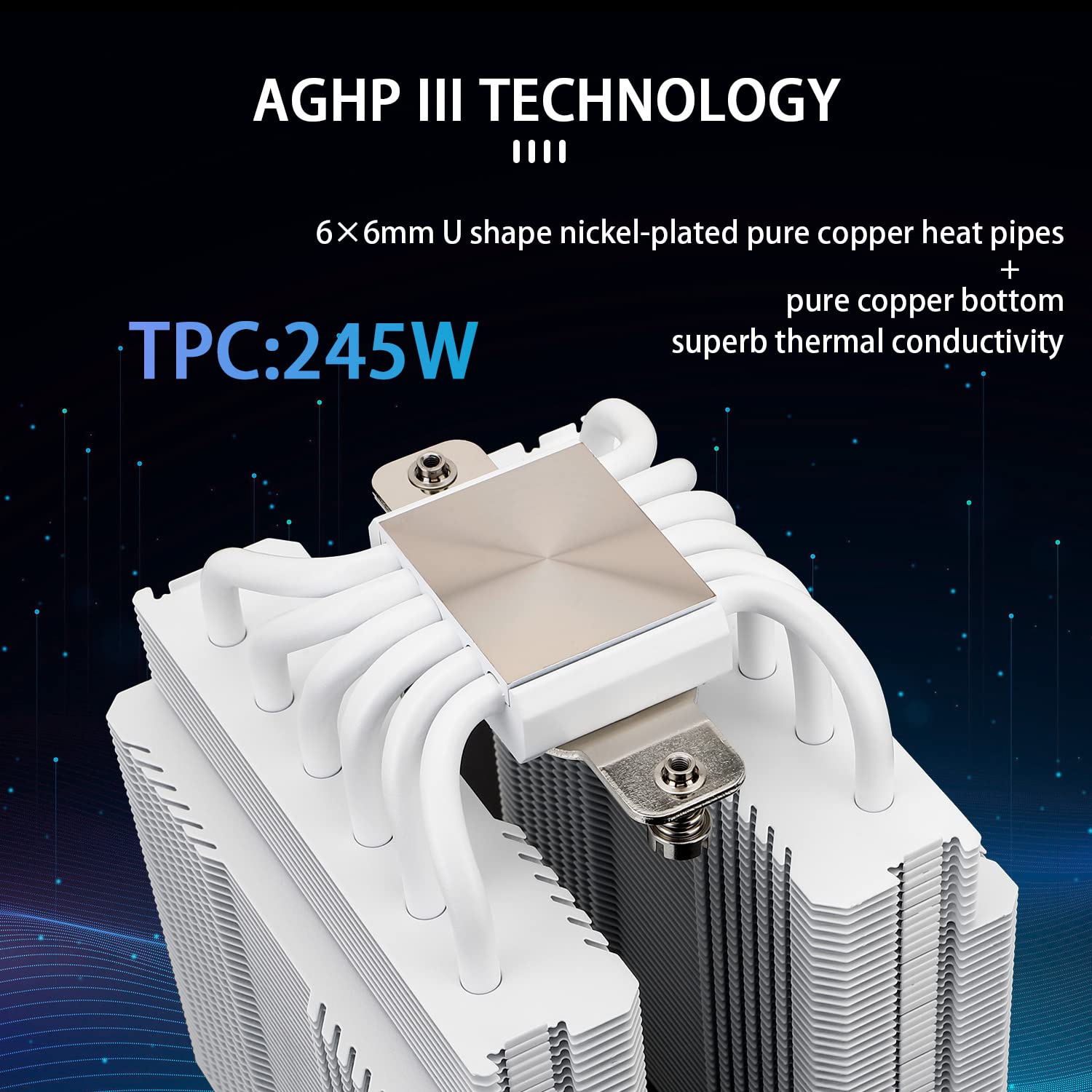 Thermalright Peerless Assassin 120 CPU Air Cooler, 6 Heat Pipes, Dual 120mm TL-C12W-S PWM Fan,Aluminium Heatsink Cover, AGHP Technology, for AMD AM4/Intel LGA 1150/1151/1200/2011 (PA120 White ARGB)