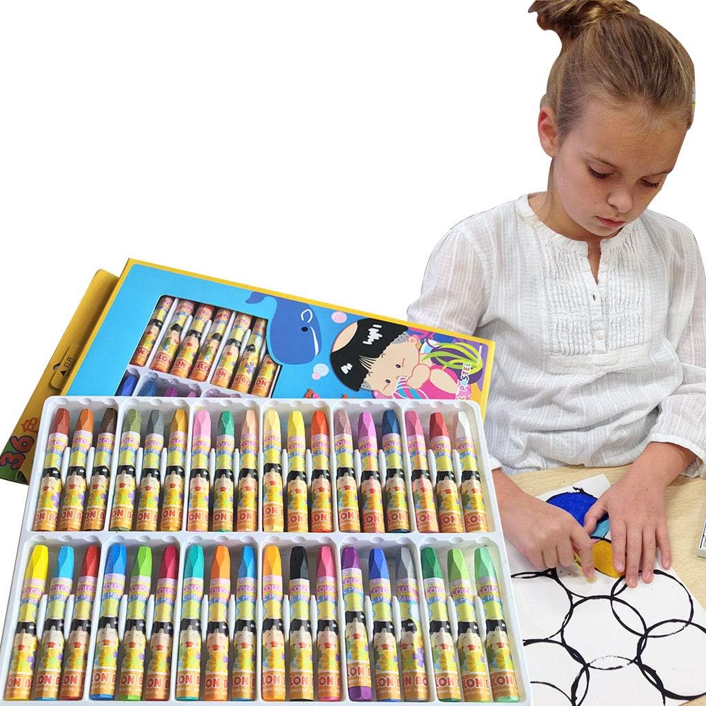 Oil Pastels, Washable Drawing Crayons, Children Drawing Set, Smooth Blending Texture Drawing Supplies, School Art Supplies, Great Gifts for Kids on Christmas (36 Cols Oil Pastels) : Office Products