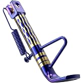 sdidzad Motorcycle Kickstand, 7.87" Adjustable Motorcycle Side Retractable Support Foot Stand, Non Slip Parking Support Stand, Universal for Most Motorcycles Scooters E Bikes (Blue)