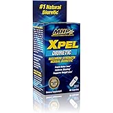 Maximum Human Performance Xpel Maximum Strength Diuretic Water Pills, for Water Retention Relief, Weight loss Support, with Vitamin B-6 Potassium Dandelion Root, 80 Capsules