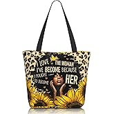 TREKTOTS Tote Bag for Women, Everyday Carry, Large Capacity Reusable Shopping Bag with Zipper for Groceries, Work & Travel