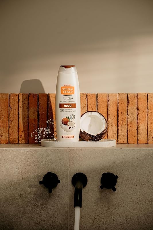 , Gel de Ducha con Extracto Natural de Coco Hidratante y Suavizante, con Hydradermal Complex para una Piel Suave, Fresca y Protegida, Aroma Tropical, Línea Sensations, 650 ml