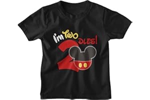 Luke and Lulu 2nd Birthday Shirt Boy - Mouse Themed Short Sleeve Birthday Boy Shirt 2 - Premium 2nd Outfit - Two