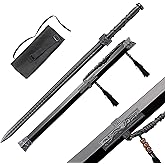 Chinese Han Sword Polypropylene Long Sword with high Toughness Training Samurai Knife Training Sword(Chinese Dragon Pattern Han Sword)