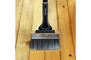 ROLLINGDOG Deck Stain Brush - 7 Inch Deck Paint Brush for Fences，Walls, Staining Decks, Ceilings(Can be Connected Threaded Ex