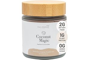 Philosophie Coconut Magic Organic Coconut Butter, 8 oz. Free of Tree Nuts, Creamed Coconut Butter, Gluten-Free, Non GMO, Vega