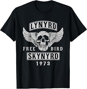 Lynyrd Skynyrd - Free Bird Skull 1973 T-Shirt