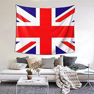 Tiffany Church Imagen de la Bandera británica Unión Tapiz Colgante de