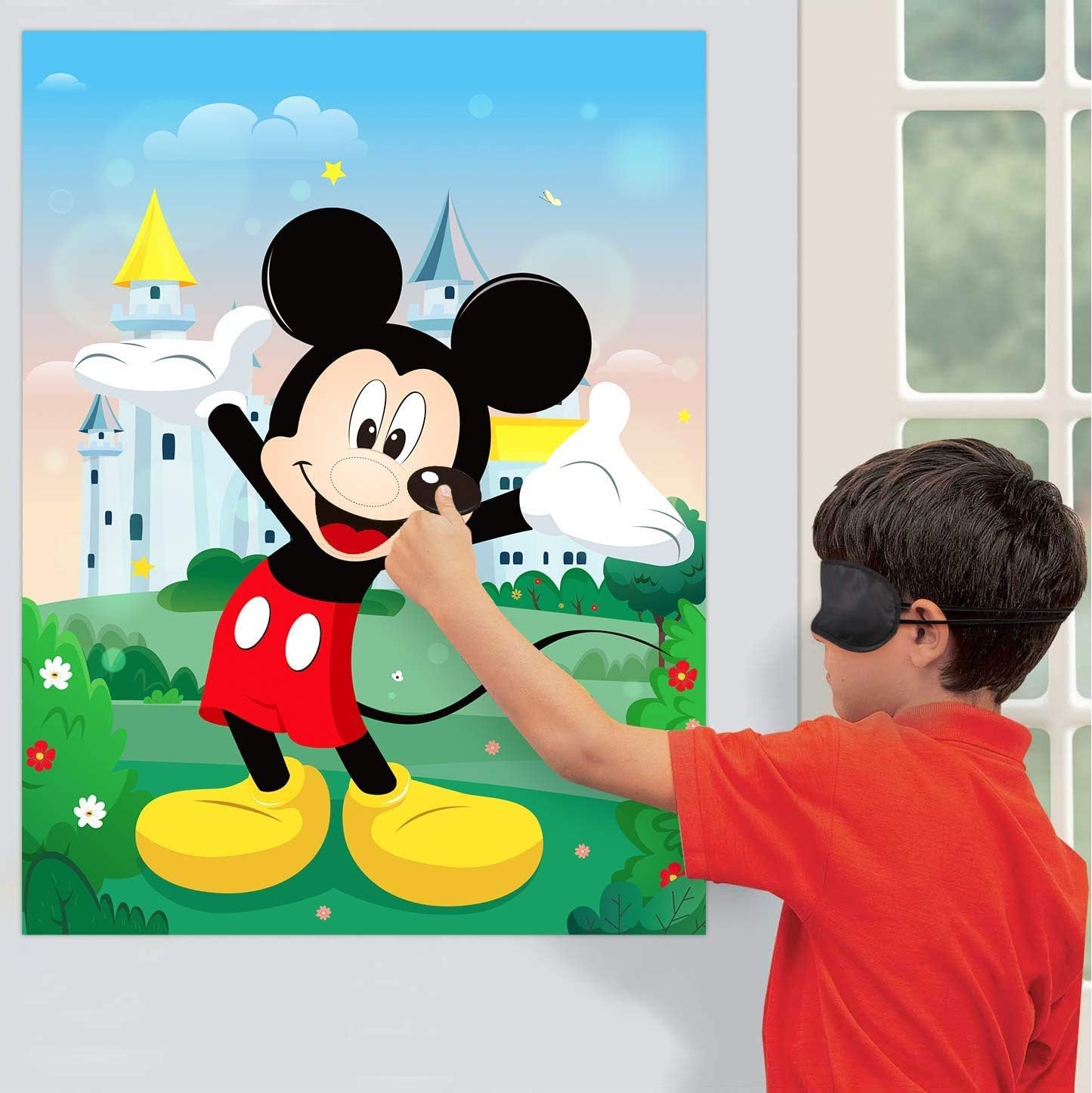 BeYumi Pin The Nose and Mouth on Mickey Mouse Party Games for Kids ...