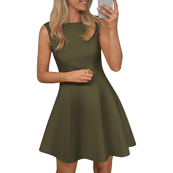 Amazon.com: PRETTYGARDEN Womens Formal Short Dresses 2026 Summer Sleeveless  Boat Neck A Line Elegant Mini Cocktail Party Dress (Army Green,X-Small) :  Clothing, Shoes & Jewelry