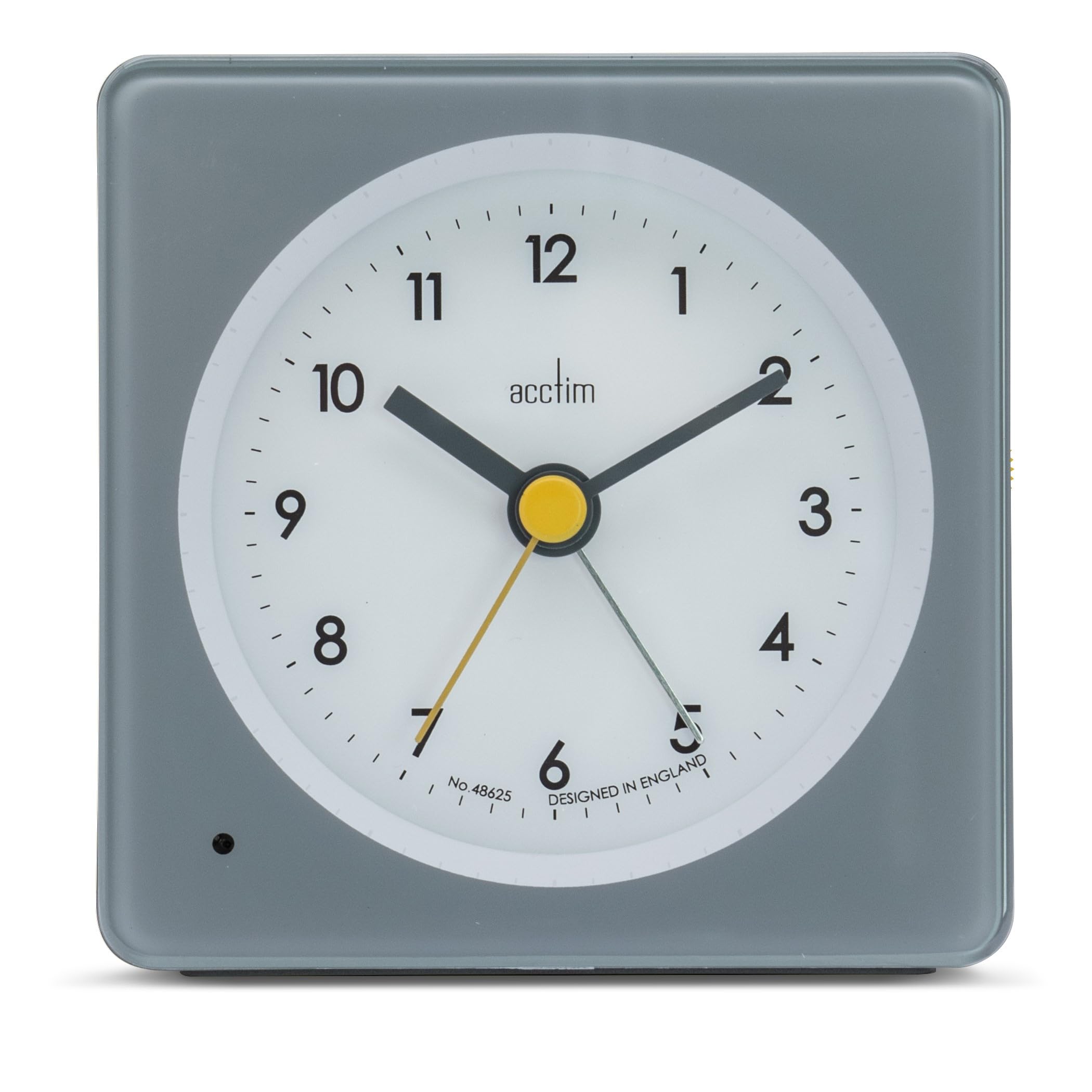 Acctim Barber Analogue Alarm Clock Smartlite® Crescendo Easy Set Alarm Pigeon Grey
