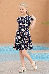 GORLYA Girl's Flutter Sleeve Stretchy A-Line Swing