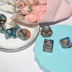 Galaxy DND Dice 7Pieces, Glitter Sparkle Cosmic