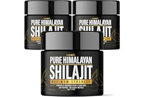 NUTRAVIA Shilajit Pure Himalayan Organic Resin - Natural Authentic Lab Tested Formula for Men, Women - No Heavy Metals - 600mg Max Strength with 85+ Trace Minerals Golden Grade Shilajit Supplement (3 Pack)