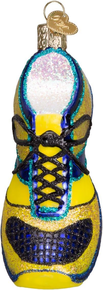 Ornaments - Old World Christmas 2020 Christmas Ornament Running Shoe Glass Blown Ornament for Christmas Tree