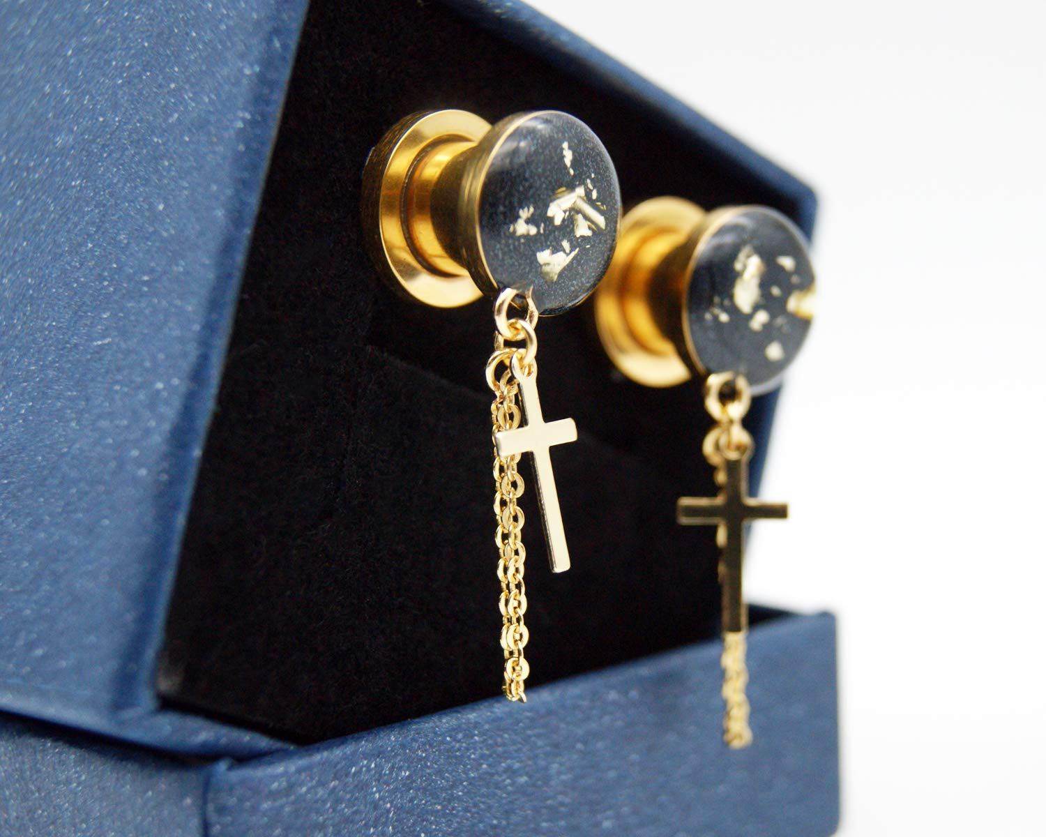 7/16 00g 3/4 in/Dangle Gauges/Men Plugs 6g 4g 0g 8g 2g Cross Plugs