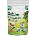 50 Premium Guava Leaf Tea Bags, 100% Natural and Pure. Loose Leaf Guava Herbal Tea, No Sugar, No Caffeine, No Gluten, Vegan.