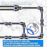 ERGAOBOY 10 Pcs 10MM OD 3-Way Tee Push to Connect Fittings Blue PE-10 view 6