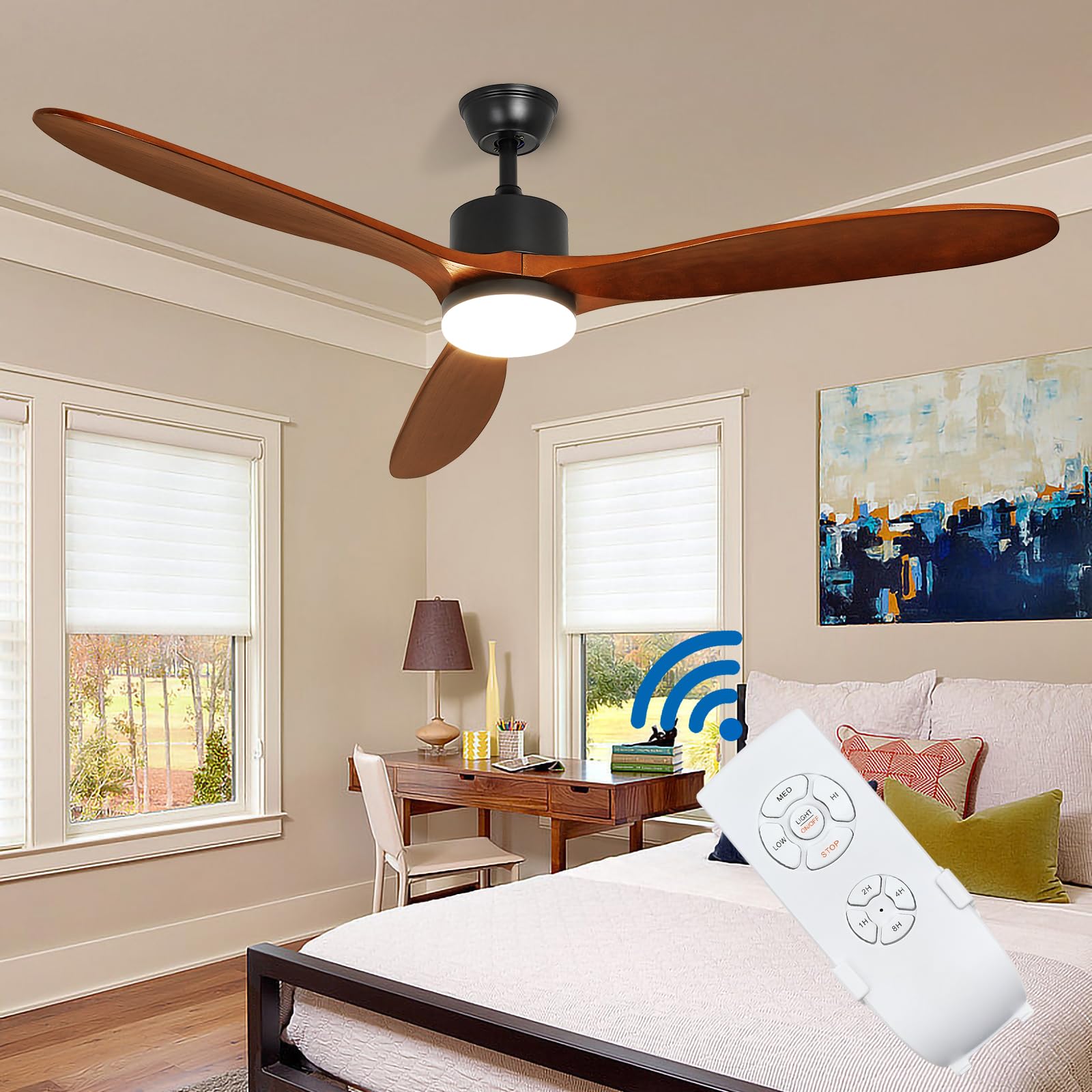 Depuley 52" Ceiling Fan with Lights Remote