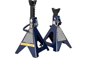TCE 6 Ton (12,000 LBs) Capacity Double Locking Steel Jack Stands, 2 Pack, Blue, AT46002AU