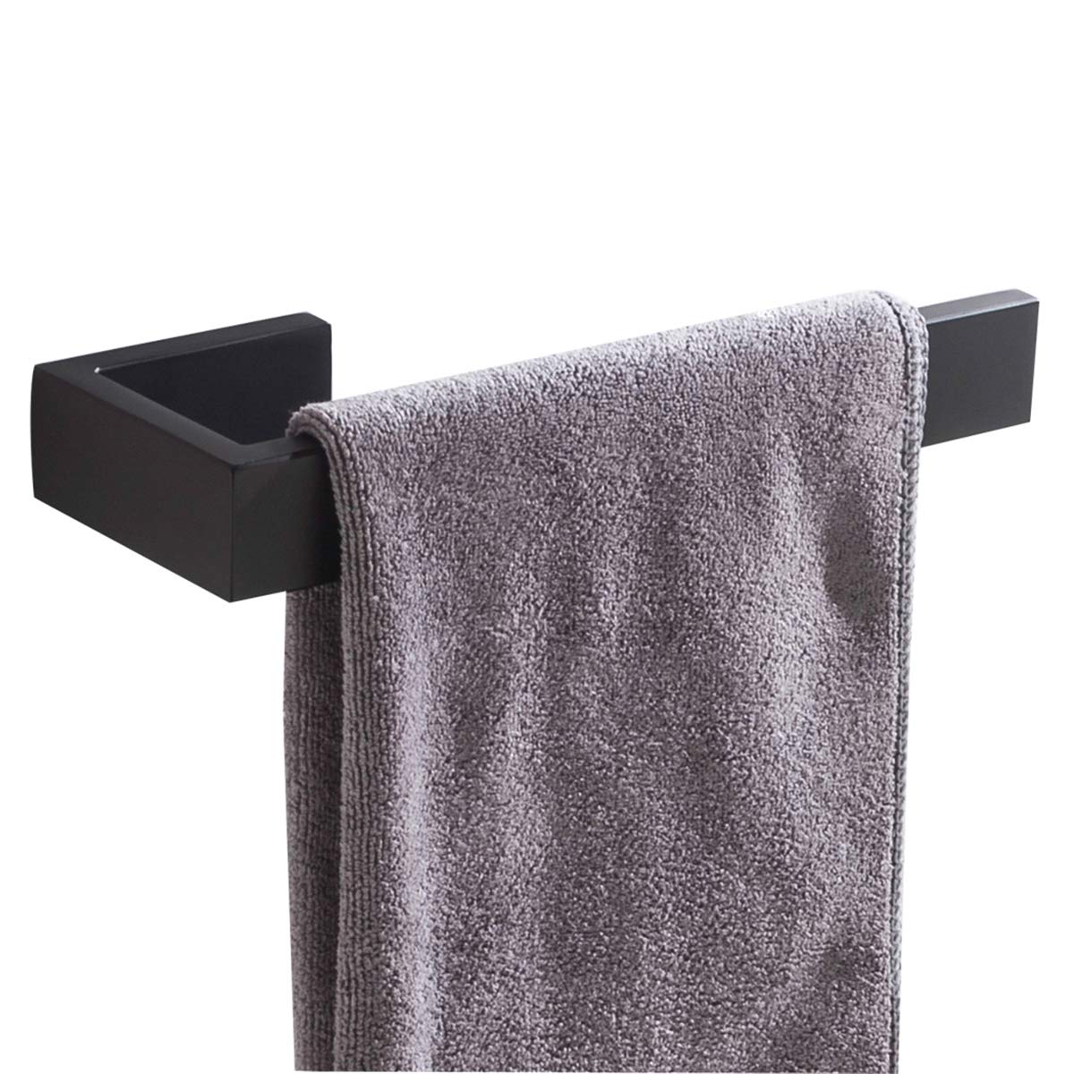Flybath Open Towel Ring 304 Stainless Steel Towel Holder Wall Mounted Accessories, Matte Black Finish