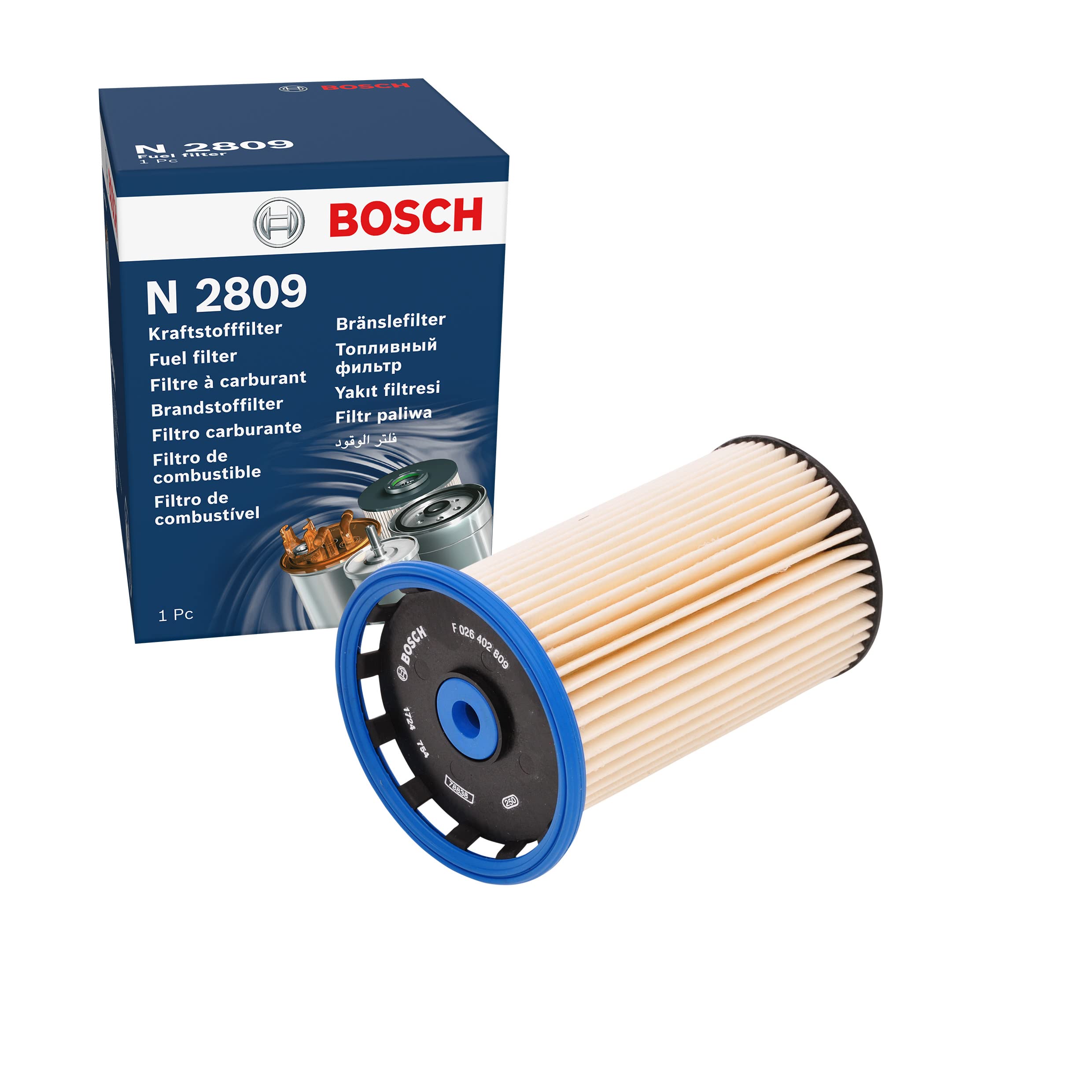 Bosch N2809 Car Diesel Filter - Separates Particles and Water from Fuel - Protects the Injection System