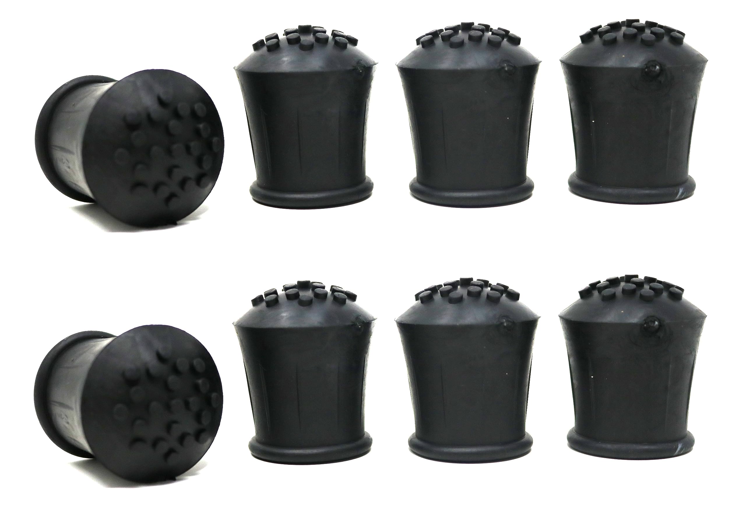 fiXte Heavy Duty Replacement Walking Stick Cane Crutch Hiking Pole Rubber End Ferrule Black 22mm (8) — image 1