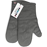 Big Red House Heat-Resistant Oven Mitts - Set of 2 Silicone Kitchen Oven Mitt Gloves, Grey