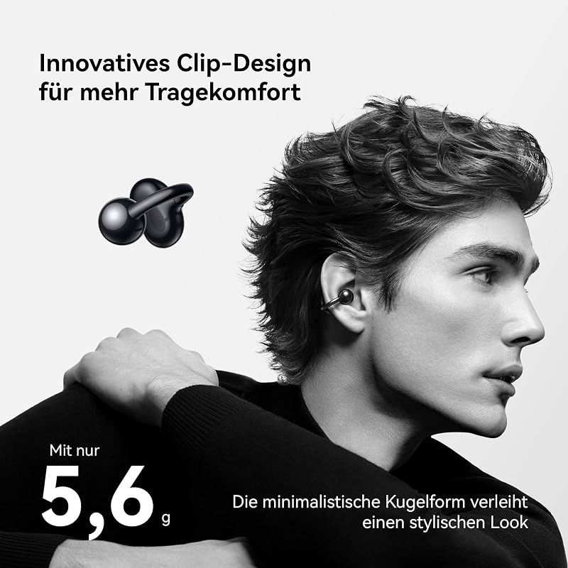 FreeClip Kabellose Kopfhörer, Schwarz