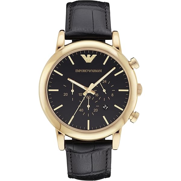 Amazon.com: Emporio Armani Men's Chronograph Green Leather Watch
