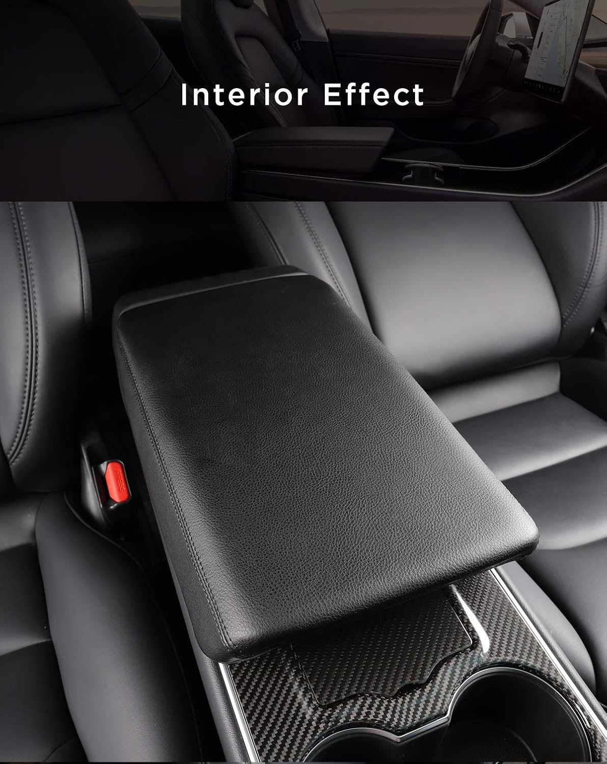 LUCKEASY Car Armrest Box Protective Cover for Tesla Model 3 and Tesla