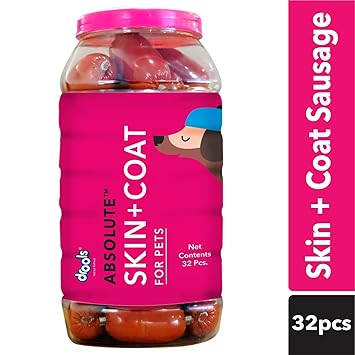 Drools Absolute Skin + Coat Sausage Dog Supplement -Jar, 32 Pieces
