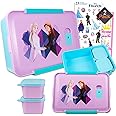 Frozen Lunch Box for Girls - Bundle with 2 Frozen Bento Lunch Boxes with Mini Containers Plus Stickers, More | Frozen Lunch Box Containers Set