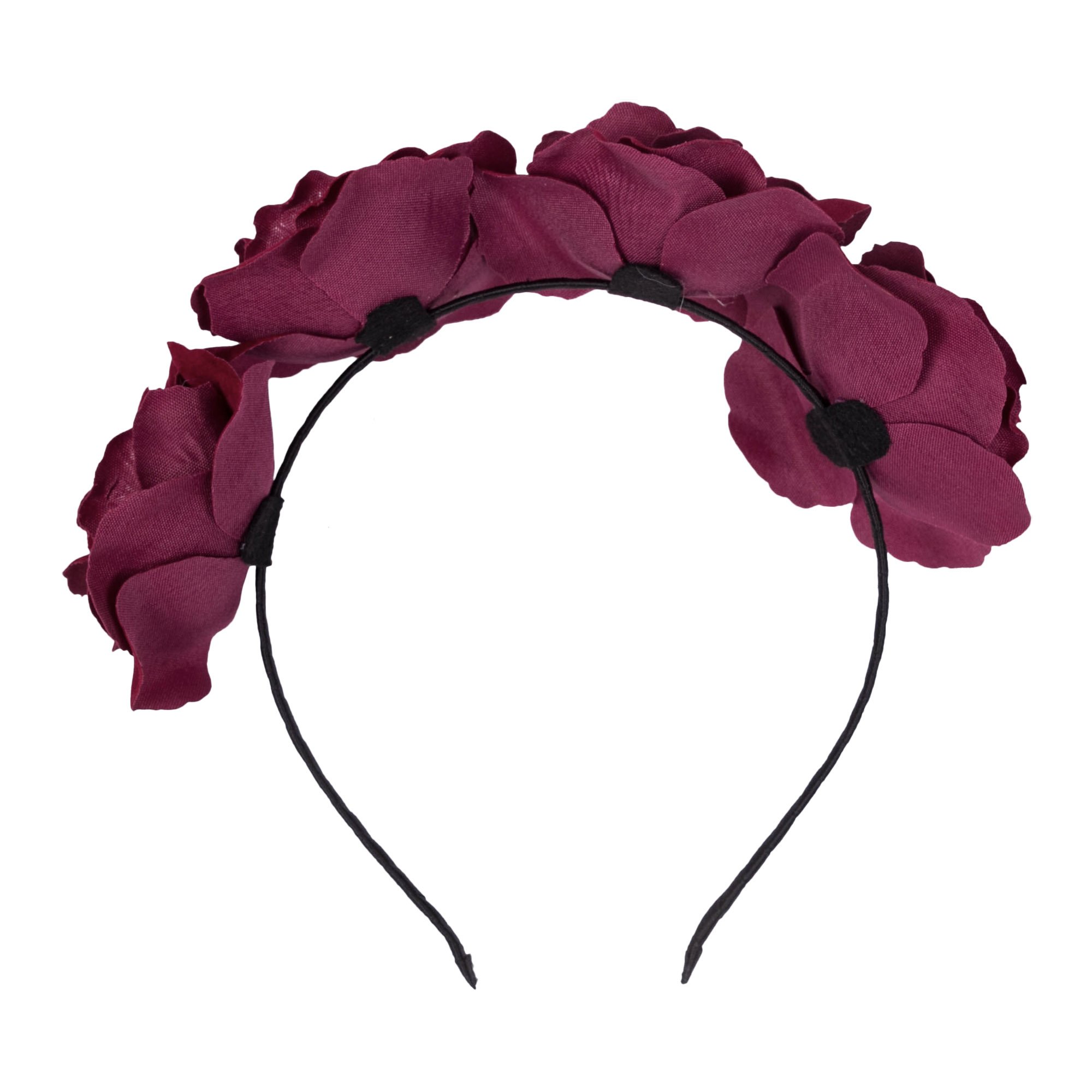 Robelli Adult/Kids Halloween 'Day of The Dead' Rose Flower Headband - Fuchsia