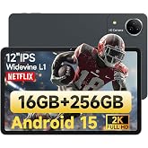 Upgraded Tablet 12 inch Android 15 Tablet with 256GB ROM, Helio G99 Octa-Core Processor Android Tableta for Gaming, Large 2K 