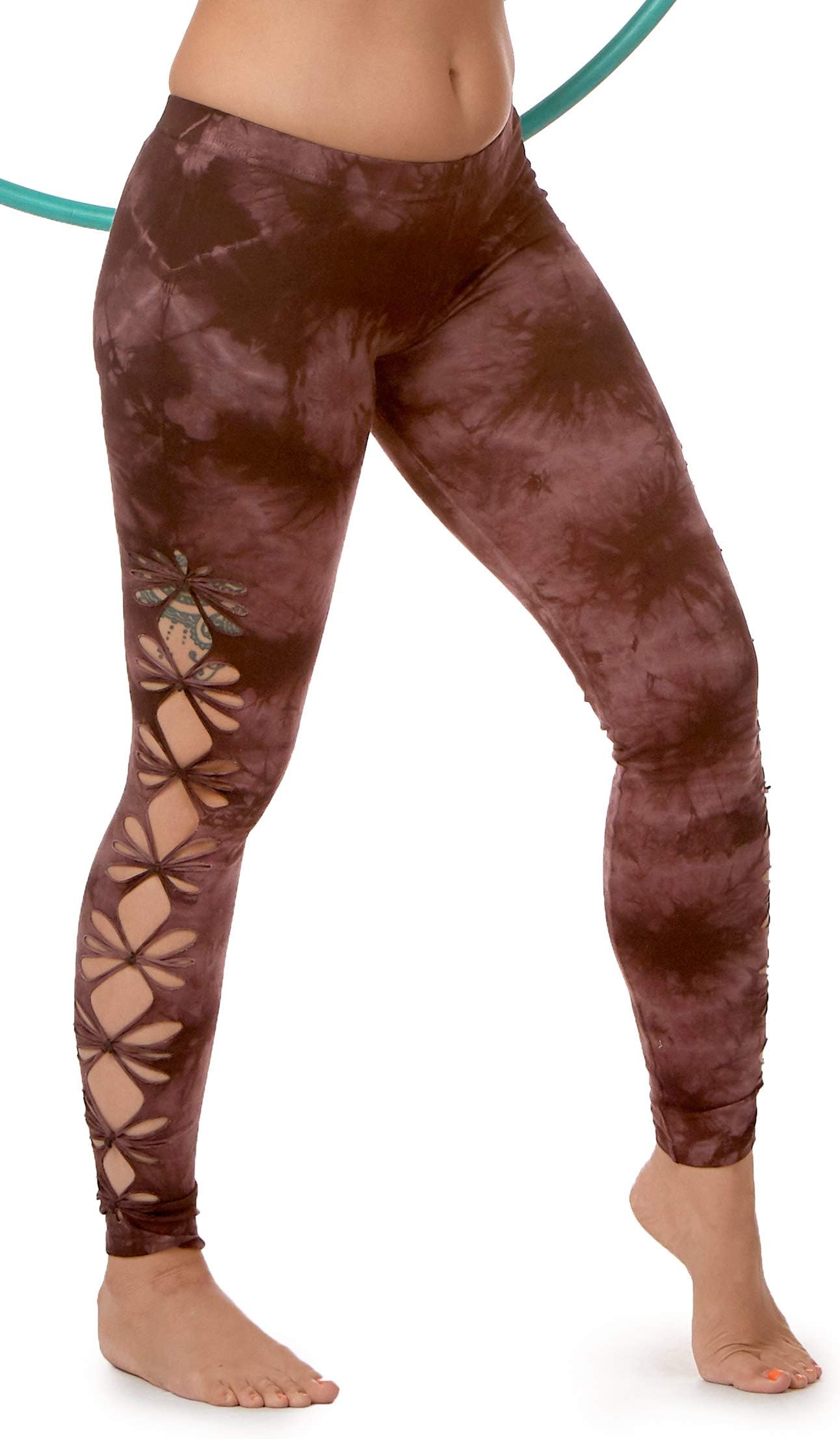 Altshop UK Women Tie Dye Leggings, Tribal Leggings, Hippie PSY Trance Leggings, Hippy Festival Clothing