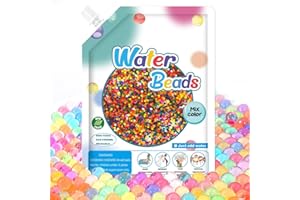 Jacisk Water Gel Beads 120,000 Pcs Non Toxic Rainbow Mix Gel Jelly Balls Vase Fillers Beads for Floating Pearls, Floating Candle Making, Wedding Centerpiece, Floral Arrangement