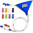 Chug Buddy Beer Bong Tube and Funnel with Valve, 8 Interchangeable Mouthpieces, Shotgun Keychain Tool - Kink-Free 3ft Hose for Beerbong, College Party, Drinking Games