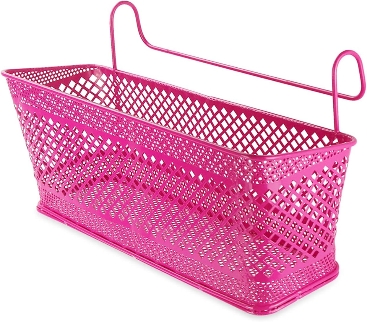 Trycooling Bedside Organizer Caddy Hanging Storage Basket for Dorm Office Home Hospital Bunk Beds to Storage Books Mobile Phones Tissues (Rose Red)