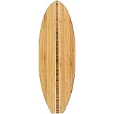 Totally Bamboo Surfboard Shaped Bamboo Wood Cutting Board and Charcuterie Serving Board, 23" x 7-1/2"