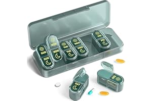PILLEX 𝐏𝐢𝐥𝐥 𝐎𝐫𝐠𝐚𝐧𝐢𝐳𝐞𝐫 𝟐 𝐓𝐢𝐦𝐞𝐬 𝐚 𝐃𝐚𝐲, Am & Pm Pill Organizer 7 Days, Meicine Pill Organinzer, Pill Box 7 Day, Weekly Pill Organizer for Travel, Vitamins, Fish Oils, Supplements