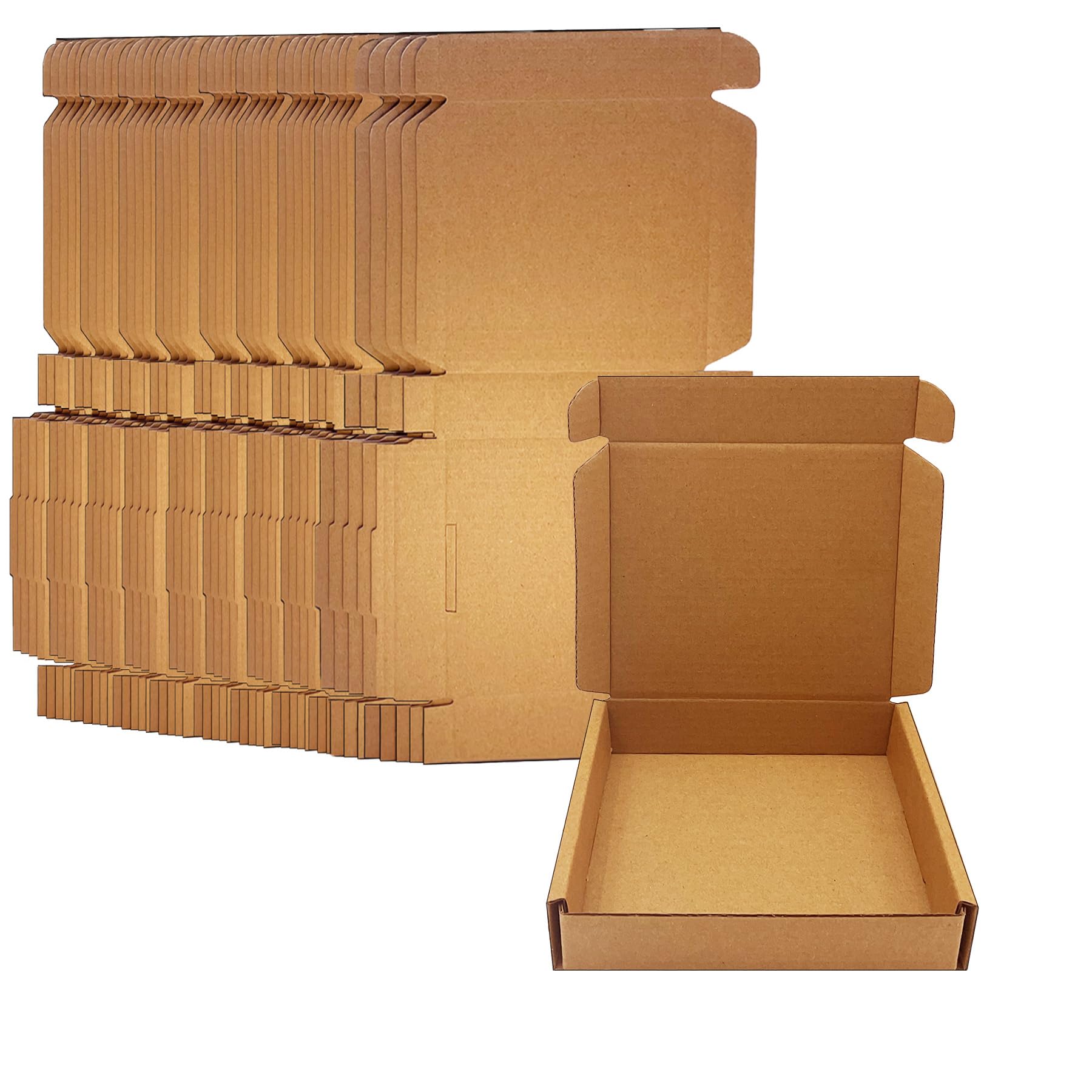 Photo 1 of ???5x4x1 inch Small Shipping Boxes 50 Pack, Brown Kraft Corrugated Cardboard Mailer Boxes Bulk for Packaging Business Mailing Gift?Mini Mailer Boxes for Packaging Supplies