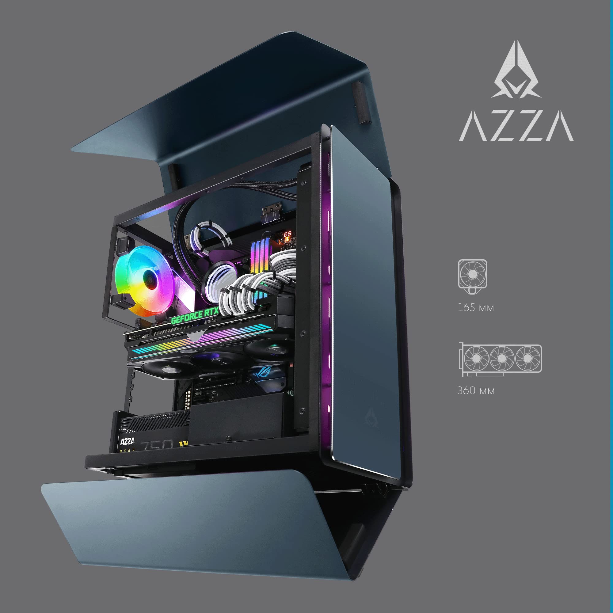 Azza Radiator Mua AZZA CAST PC Case - ATX Mid-Tower with Aluminum Wings, Mesh & Plate ...