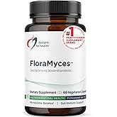 Designs for Health FloraMyces 500mg Saccharomyces Boulardii Probiotic - Gut Health Supplements - Shelf-Stable Digestive Probiotics for GI Health - Dairy-Free, Vegan Probiotic (60 Capsules)