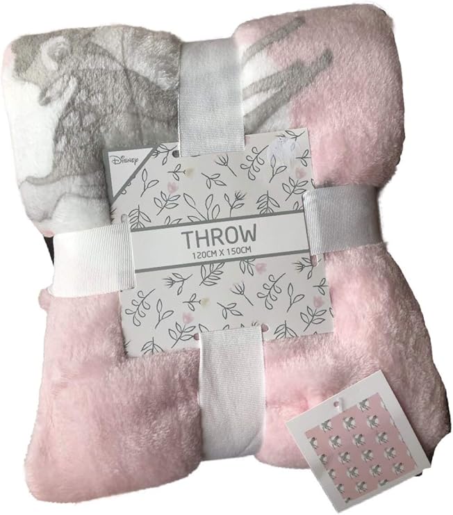 Primark Bambi Fleece Throw Pink Disney Amazon.co.uk Kitchen & Home