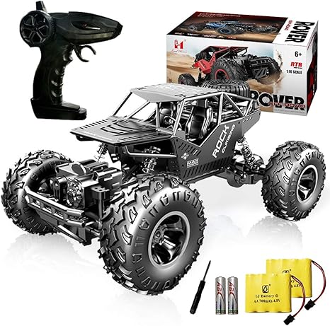 Amazon ラジコンカー オフロード 1 16 リモコンカー Rcカー 4wd こども向け 人気 2 4ghz 時速km H 充電式 バッテリー2個付き 防振 競技可能 車おもちゃ 誕生日 クリスマス プレゼント ラジコン ドローン 通販