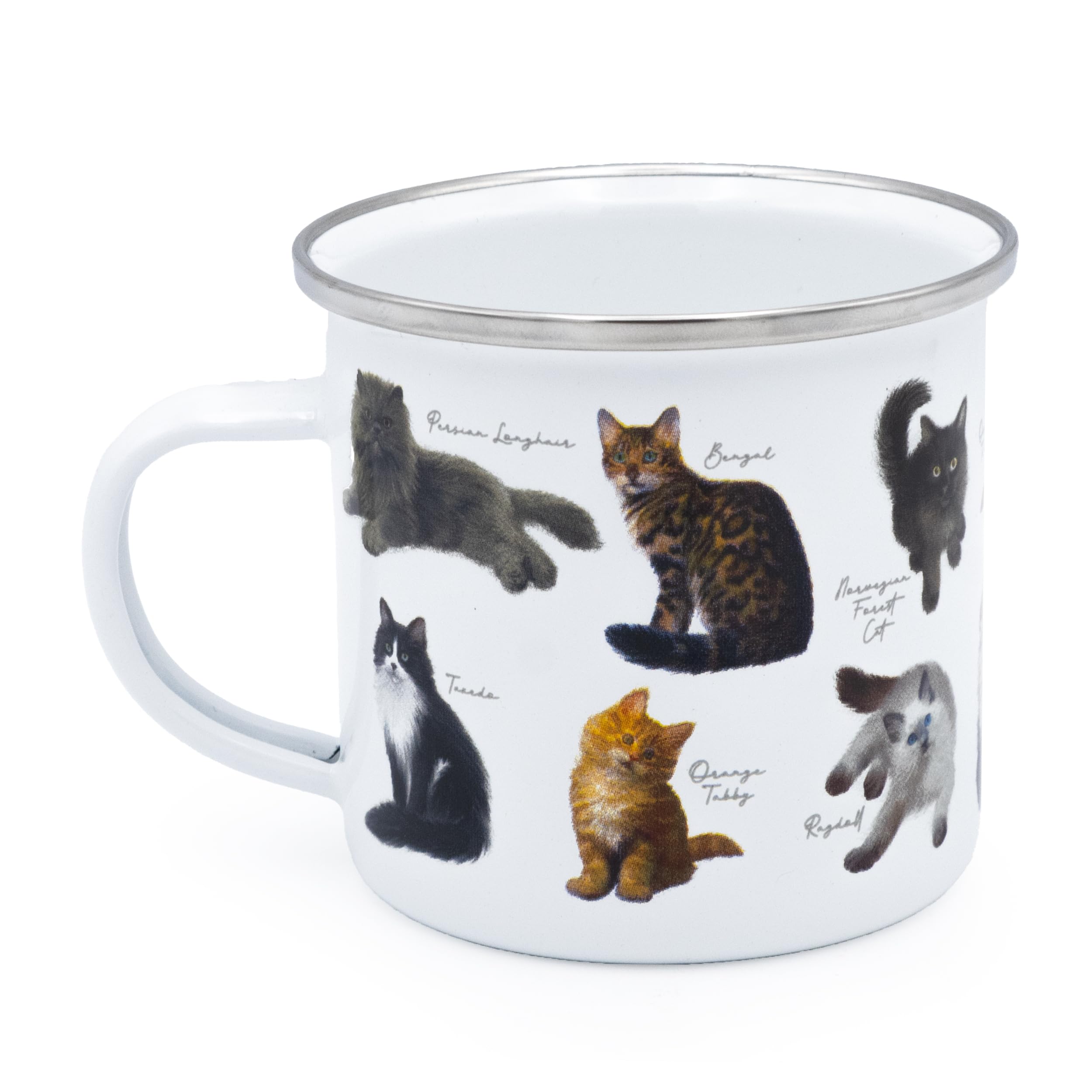 Patricia MacCarthy Cat Design Enamel Mug