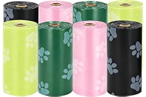 TUBASION 120Pcs Thick Dog Poop Bags Rolls, Leak-Proof Poop Bags for Dog and Cats Litter, 9x13 Inch Scented Pet Waste Bag for Small - Large Dogs Walking, Fits Most Doggie Bag Holder for Leash