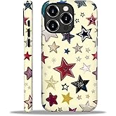 ilikediy for iPhone 16 Pro Case [Compatible with Magsafe] Pattern Design for Women Girls Hybrid 2 Layer Hard Shell Silicone Protective Magnetic Cover,C Aesthetic Color Stars